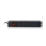 PDU Básico: - Longitud de cable de poder 2 mtrs. - Para instalación horizontal - Entrada del cable, lado izquierdo - 8 Tomas universales | 15A