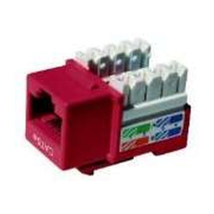 Jack RJ-45 CAT. 5e - De Poncheo - Color ROJO