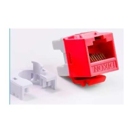 Jack RJ-45 CAT. 6 - De Poncheo - Color ROJO