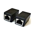 EMPALME RJ45 CAT6 METAL NEGRO