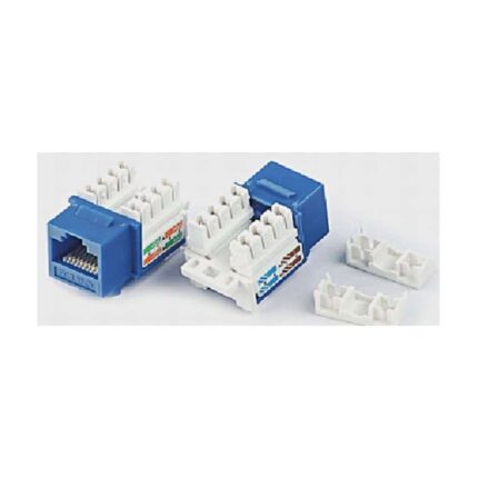 KEYSTONE CAT6 JACK PARA INSERTAR CON ANGULO COLOR AZUL