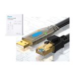 cable de consola serie USB-A a RJ45 de alta calidad (1,5m- chip FT232RL, chapado en oro - DTECH