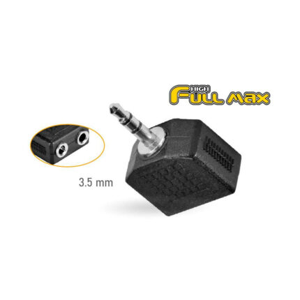 ADAPTADOR 2 JACK 3.5MM A PLUG 3.5MM STEREO PLASTICO