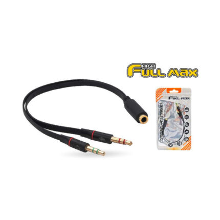 1 JACK 3.5MM STERIO CON 10 CM CABLE A 2 PLUG 3.5MM STERIO PLASTICO