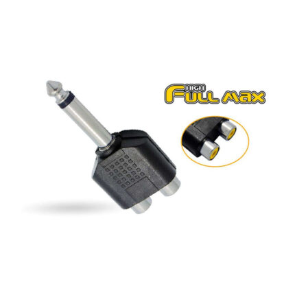 ADAPTADOR 2RCA A PLUG 6.3MM MONO