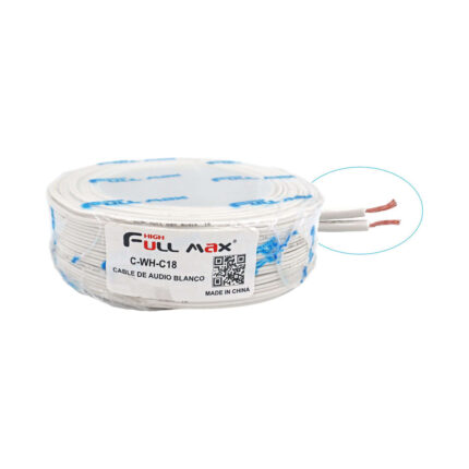 CABLE SPEAKER BLANCO CCA 2*12/0.2mmCCA, OD: 2.5*5.5MM 100M