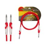CABLE CONEXION AUDIO PLUG (6.3MM/6.3MM) 1M COLOR ROJO