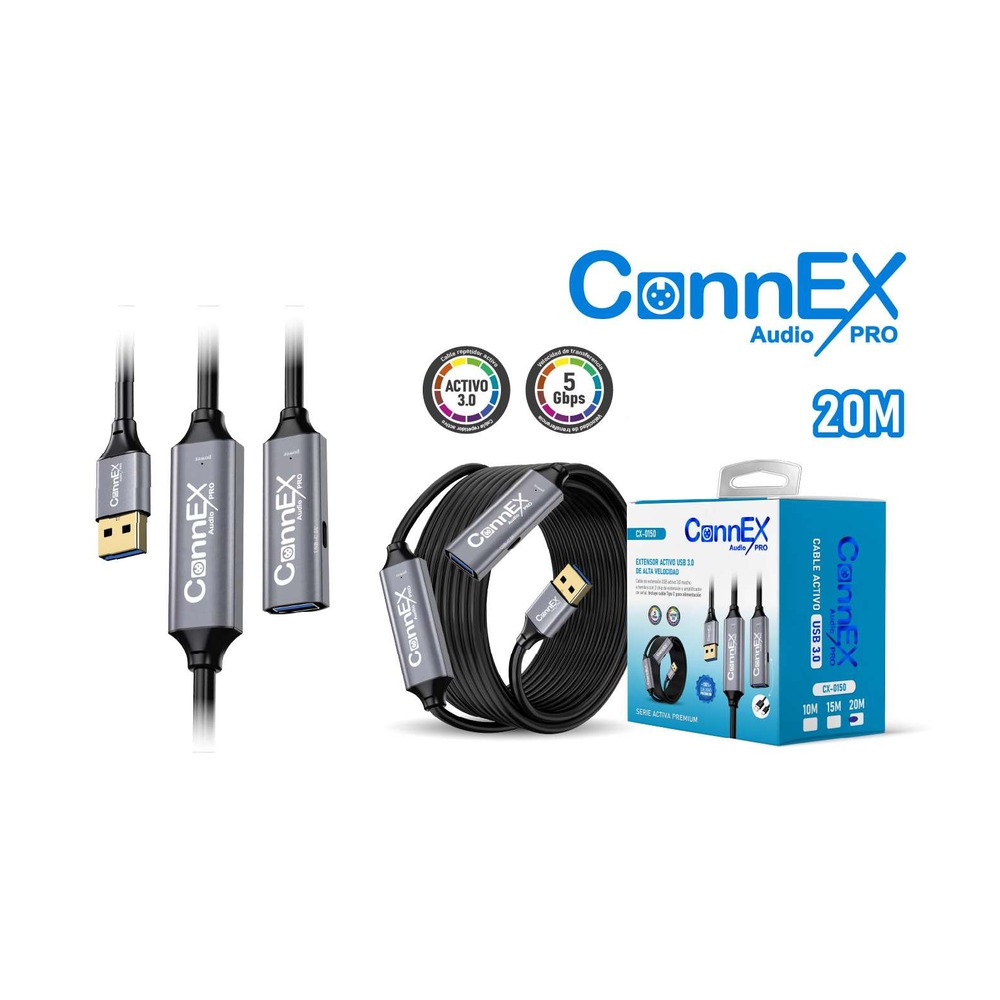 zz-cx-0150-20m-extensor-usb-3-0-20m-tipo-a-m-h-con-amplificador EXTENSOR USB 3.0 20M TIPO A M/H CON AMPLIFICADOR - Imagen 1