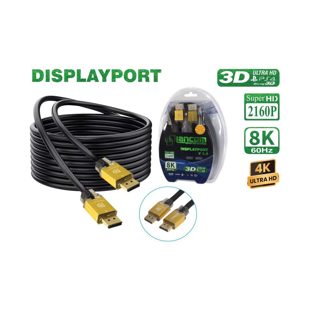 zz-dptdp-4k-15m-cable-dysplayport-15m-4k-plug-metal-24awg-20p-od-8-0mm CABLE DYSPLAYPORT 15M 4K PLUG METAL 24AWG 20P OD 8.0MM - Imagen 1