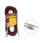 CABLE PARA MICROFONO PLUG 6.3MM/JACK CANUN 10M ROJO (HFP)