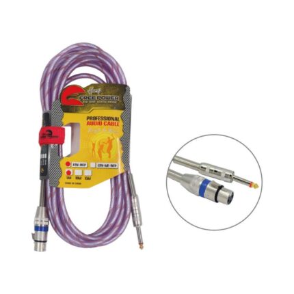 CABLE PARA MICROFONO PLUG 6.3MM/JACK CANUN 5M PURPURA (HFP)