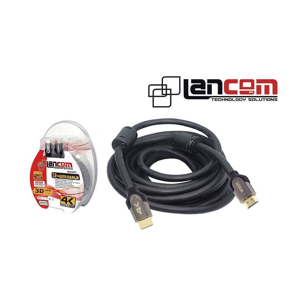 zz-haa01-10m-cable-hdmi-10m-26awg-metal-black-color-ferrita-sin-malla-v2-0 CABLE HDMI 10M (26AWG) METAL BLACK COLOR + FERRITA SIN MALLA V2.0 - Imagen 1