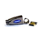 PLUG HDMI CON CAPUCHA METAL NEGRO