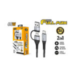CABLE USB A TIPO C MAS ADAPTA. TIPO USB PARA DATO Y CARGA 1M
