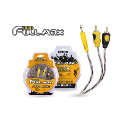 CABLE 2 RCA MACHO A PLUG STERIO 3.5MM OD 3.8*7.6mm 3M