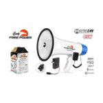 MEGAFONO 45W (SIRENA,GRABADORA,BLUETOO TH,SD Y USB) BATERIA LITIO 7.4 V