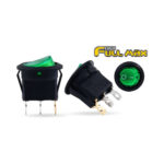SWITCH REDONDO (ON-OFF) 3P VERDE CON NEON
