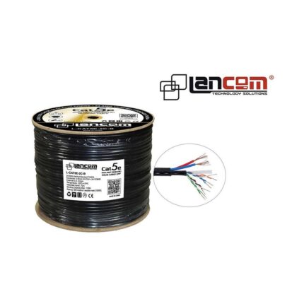 CABLE UTP CAT5E P/CAMARA 0.45MM+2 COPPER 305M BLACK