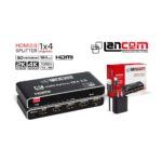SPLITTER HDMI 2.0 1X4 3840X2160P/60HZ RGB 600MHZ/18.5GBPS 3D CARCASA ALUMINIO NEGRO