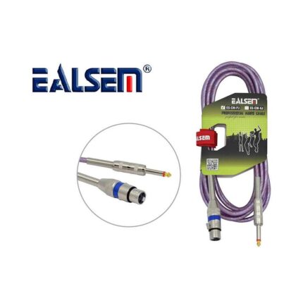 CABLE DE MICROFONO LILA (A9L-PF-5M) PLUG 6.5MM A JACK CANUN 5M