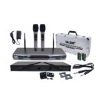 MICROFONO EALSEM INALAMBRICO UHF PANEL PLATA DOS MICROFONOS PROFESIONAL