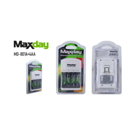 CARGADOR DE PILAS (AA) + 4 PILAS RECARGABLES
