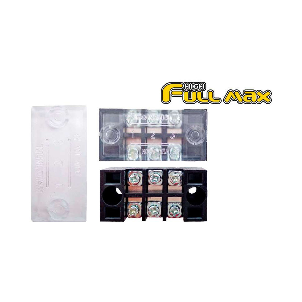 zz-tb-1503-regleta-bornes-doble-3px2-15a-600v REGLETA BORNES DOBLE 3PX2 15A 600V - Imagen 1