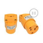 TOMA JACK AEREO P/2PIN AMARILLO 125V 15AMP (U38-2S)