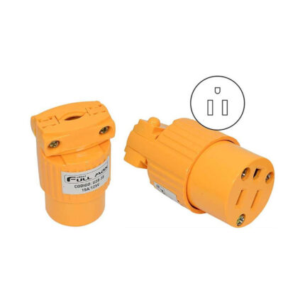 TOMA JACK AEREO P/3PIN AMARILLO 125V 15AMP (U38-3S)
