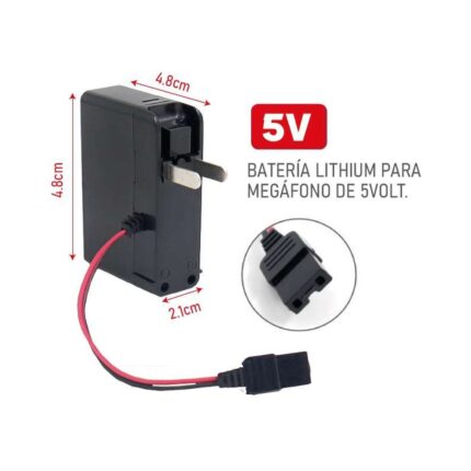BATERIA LITHIUM PARA MEGAFONO DE 5V
