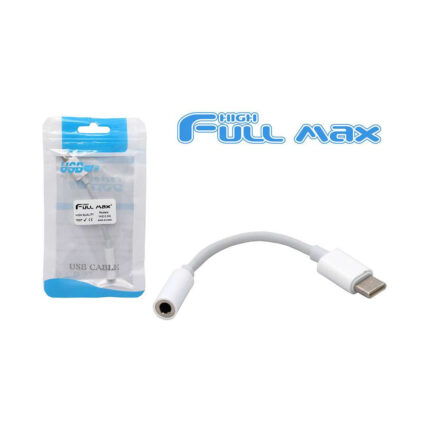 ADAPTADOR JACK 3.5MM STEREO A PLUG TIPO C CON 10 CM DE CABLE