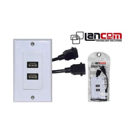 PLACA DE PARED CON 2 JACK HDMI DE 15CM DE CABLE