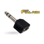 ADAPTADOR 2 JACK 3.5MM A PLUG 6.3MM STEREO