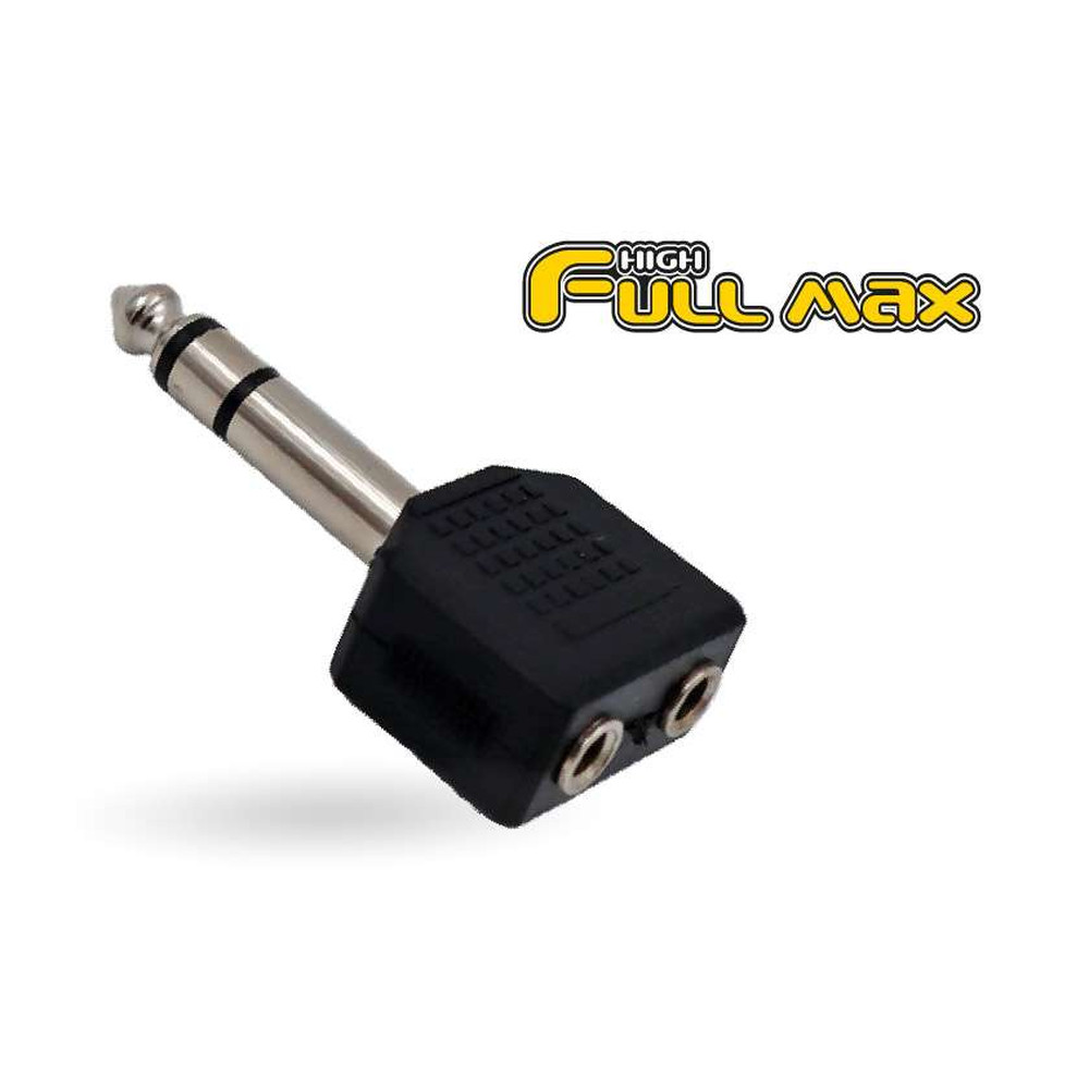 zz-yy-1037-adaptador-2-jack-3-5mm-a-plug-6-3mm-stereo ADAPTADOR 2 JACK 3.5MM A PLUG 6.3MM STEREO - Imagen 1